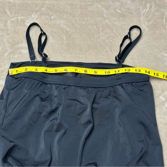 Jantzen Blousen Black One Piece Modest Swimsuit Adjustable Straps Size 8 - Picture 8 of 9